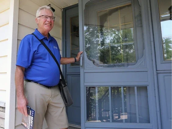 Jim Canvassing Door-To-Door