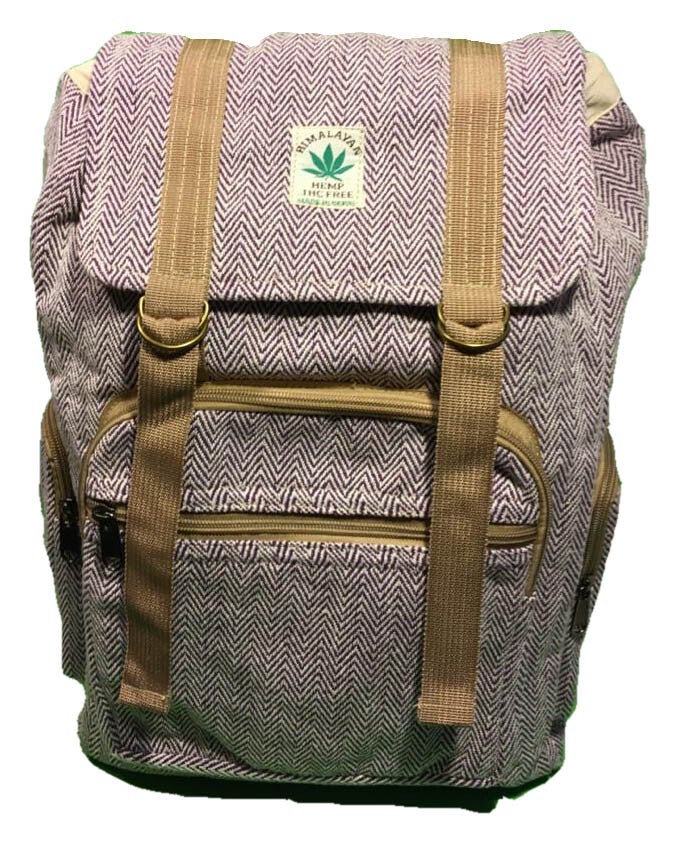 Backpack hemp/cotton purple Large