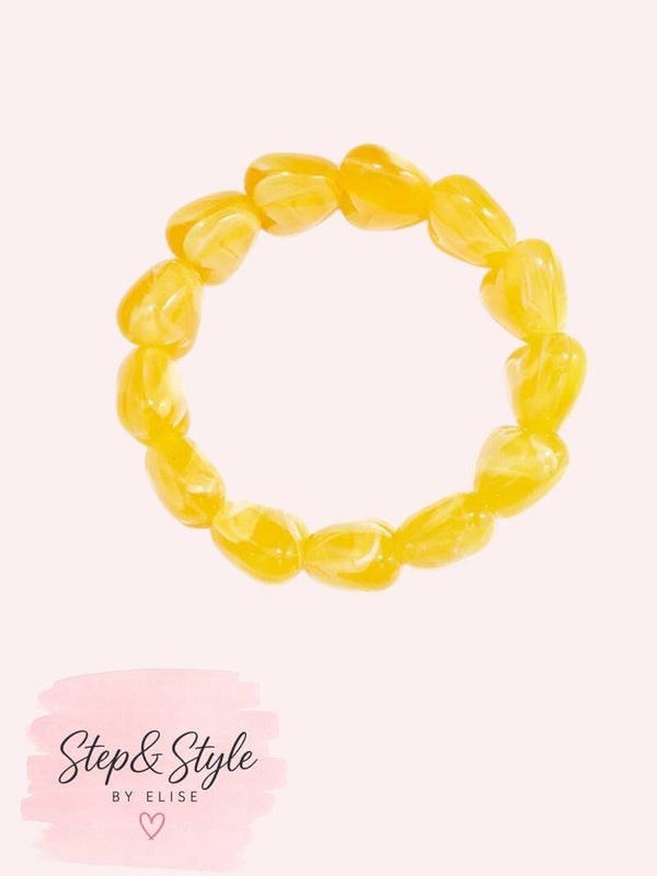Kralen Armband Geel