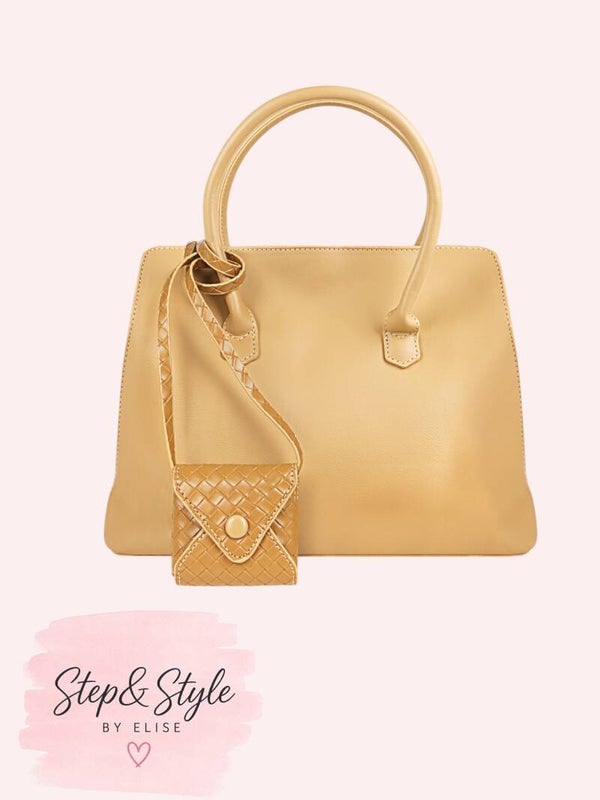 Hand & Schoudertas Camel