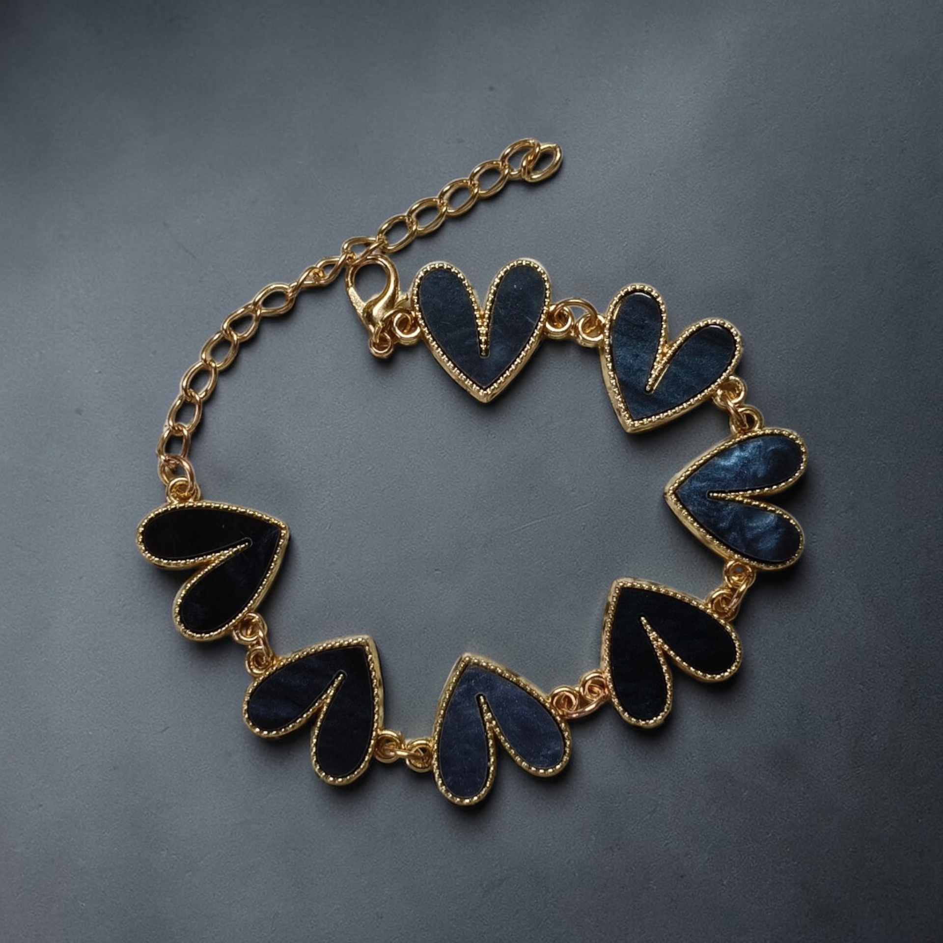 Luxe Hartjesarmband Noir Zwart