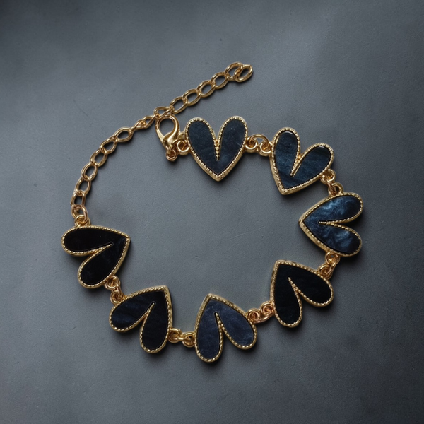 Luxe Hartjesarmband Noir Zwart