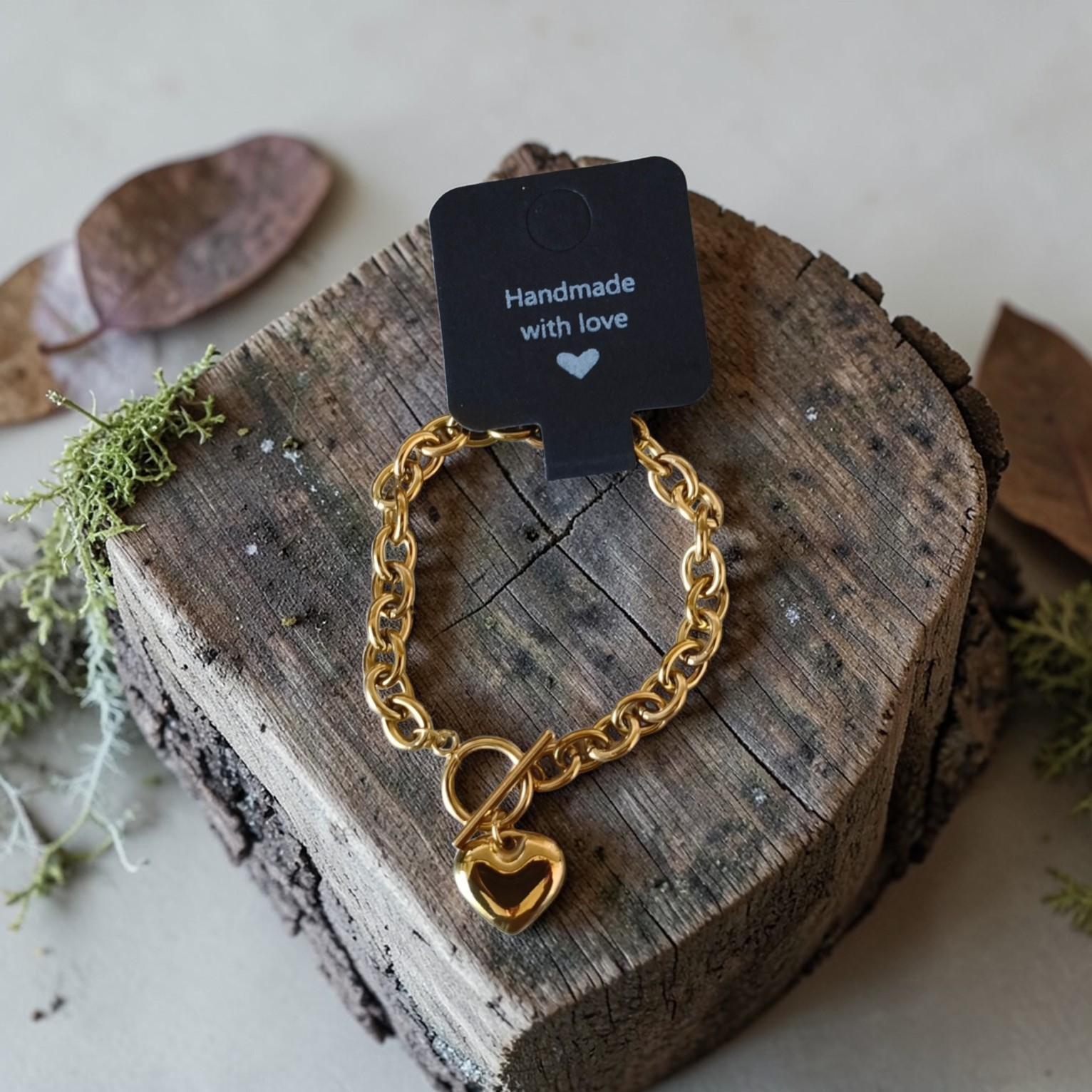 Schakel armband verguld