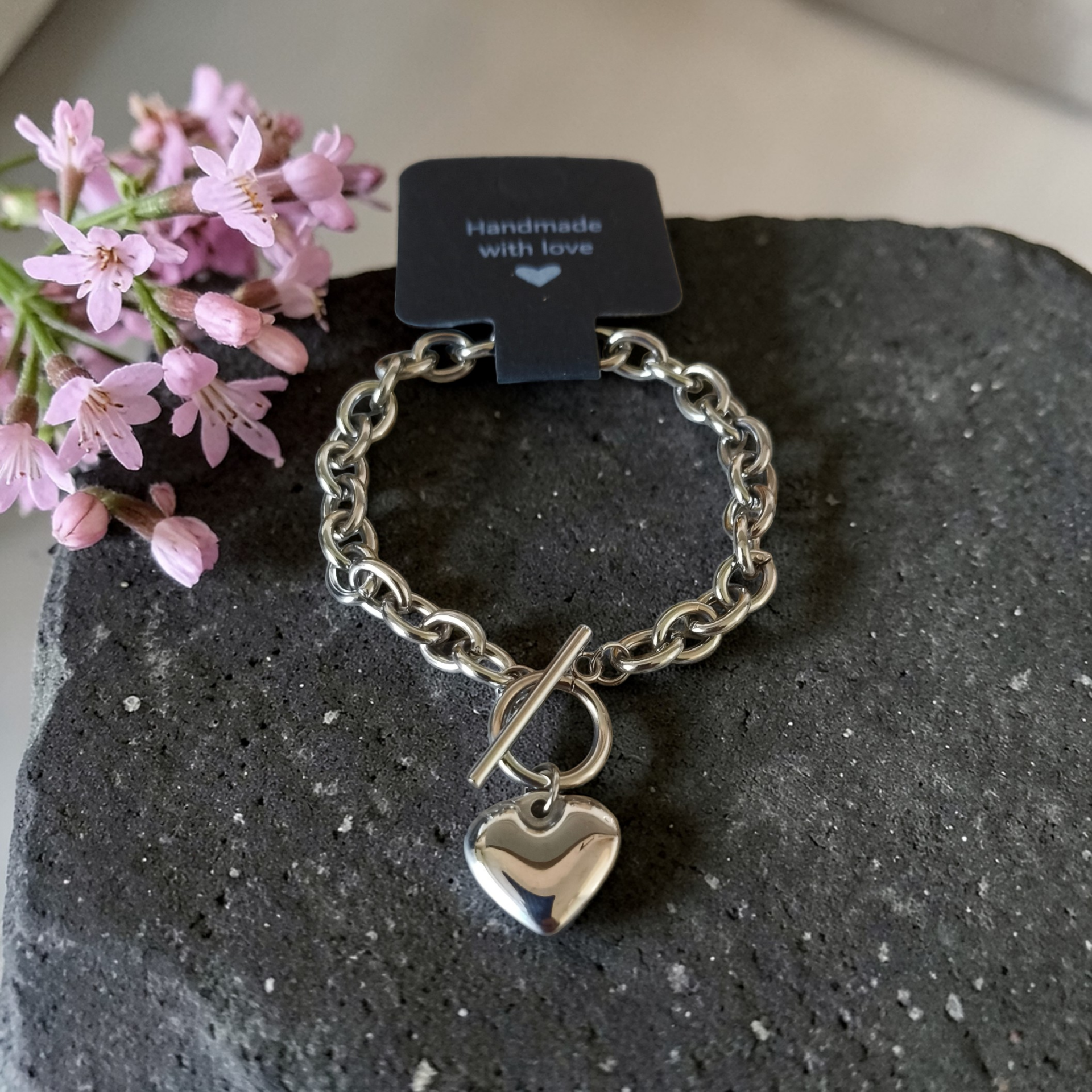 Zilver schakel armband