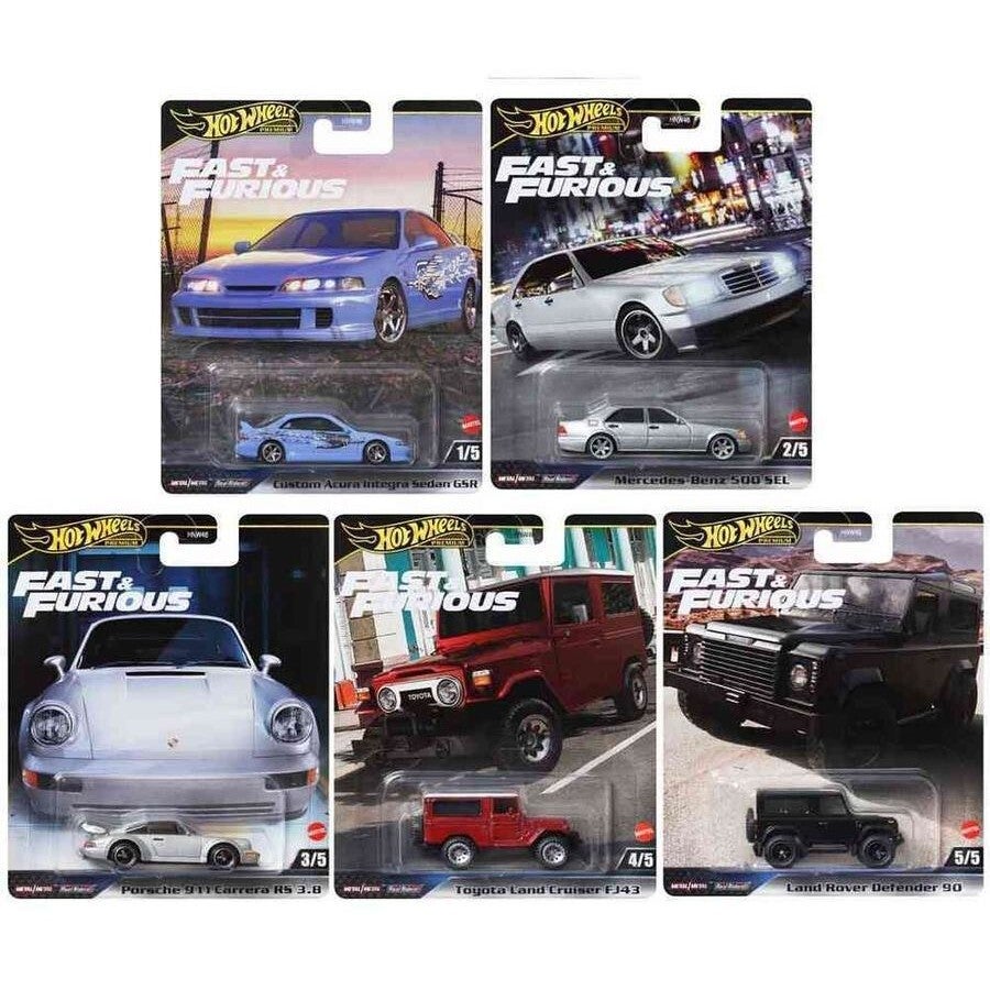Hot Wheels Premium Fast & Furious 2024 Set of 5
