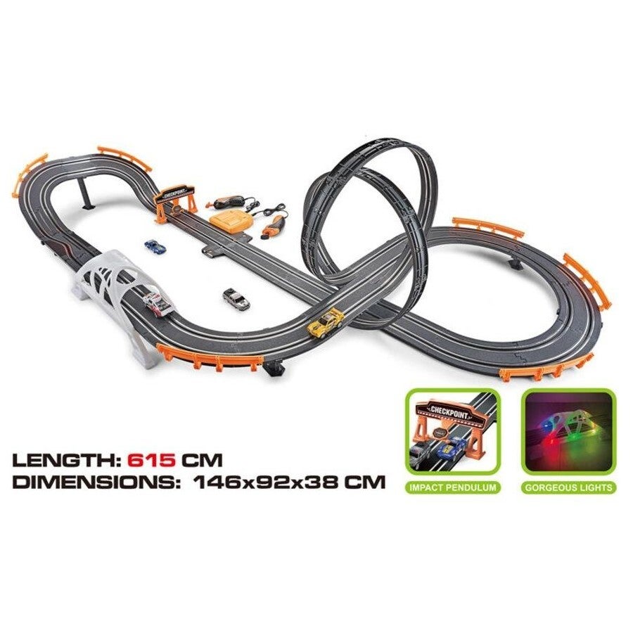 1/64 Scale electric slot car track