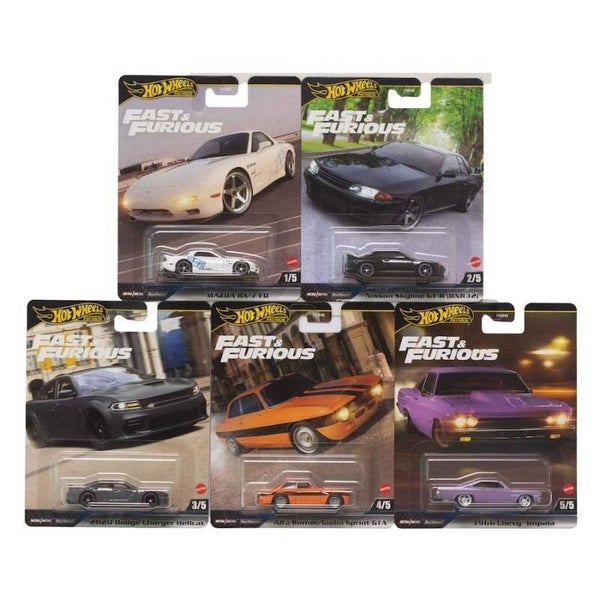 Hot Wheels Premium Fast & Furious 2025 set of 5