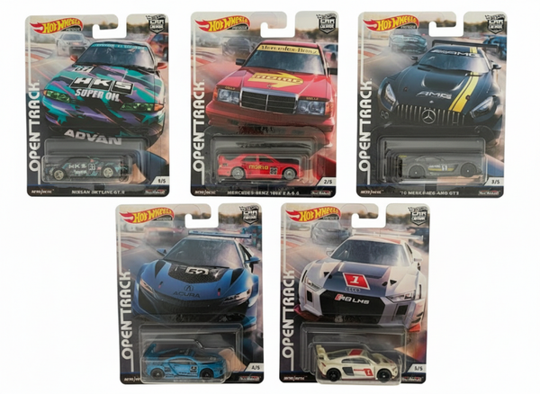 Hot Wheels Car Culture Open Track 2019 Complete Set of 5 Premium Diecast Cars