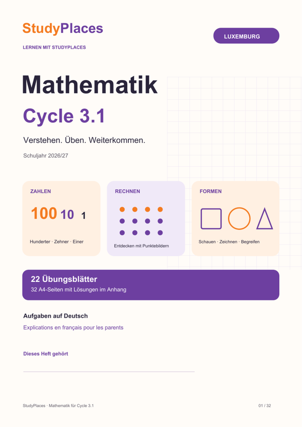 Dossier d'exercices – Mathématiques – Cycle 3.1