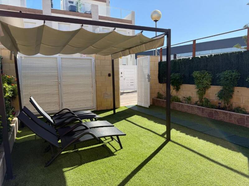 Private garden with Mediterranean plants at bungalow in Gran Alacant
