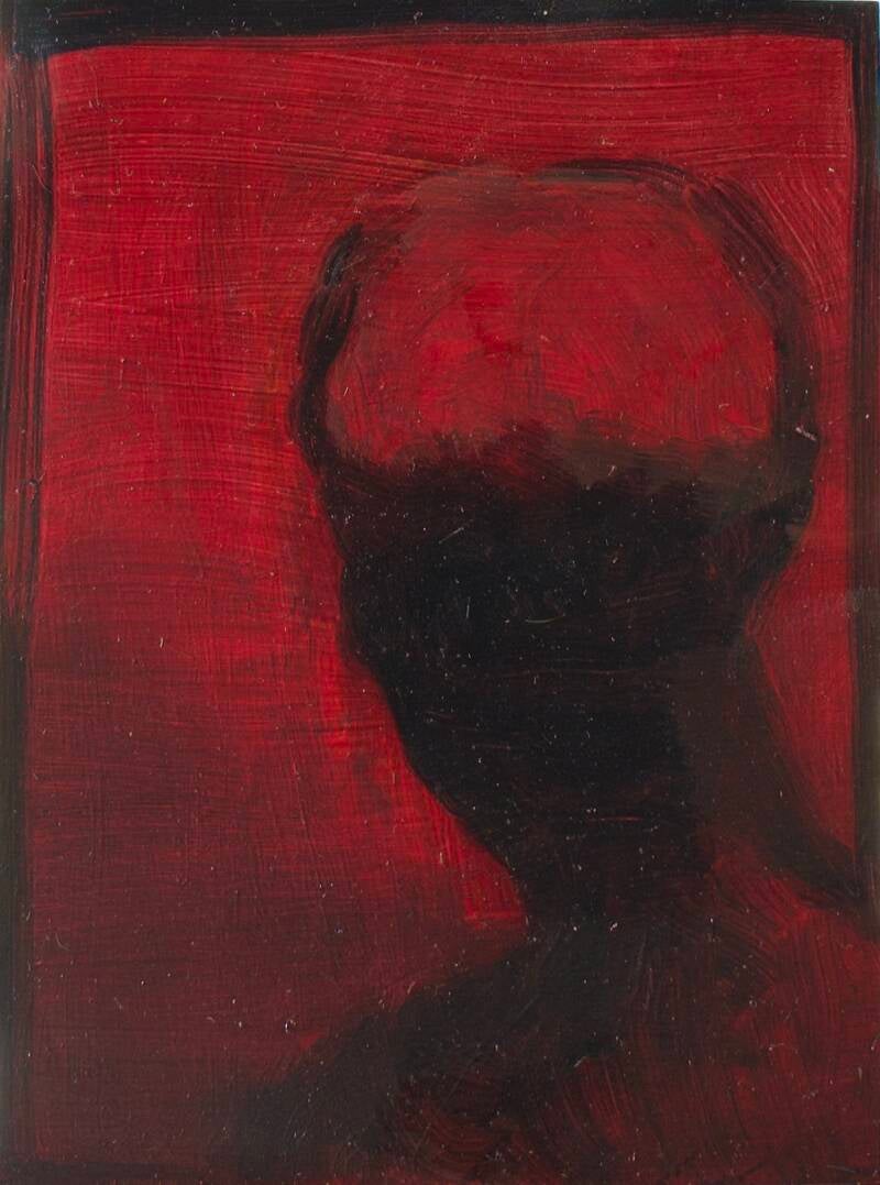 “bloodhead”, small oilpainting on panel