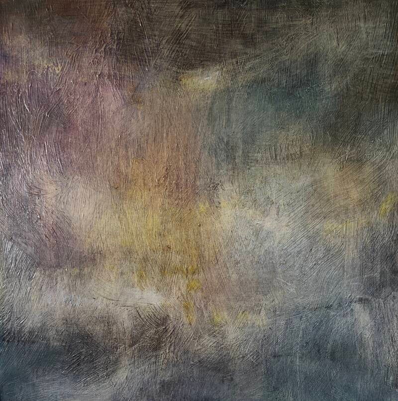 atmospheric, oil on panel 40 x 40 cm.