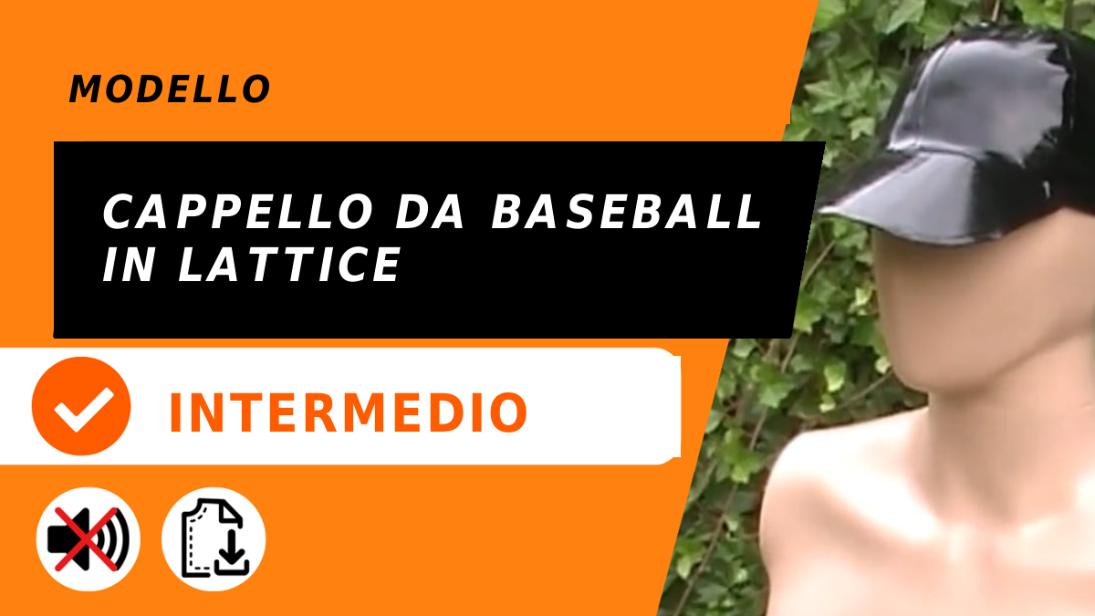 Cartamodello cappello berretto da baseball in lattice