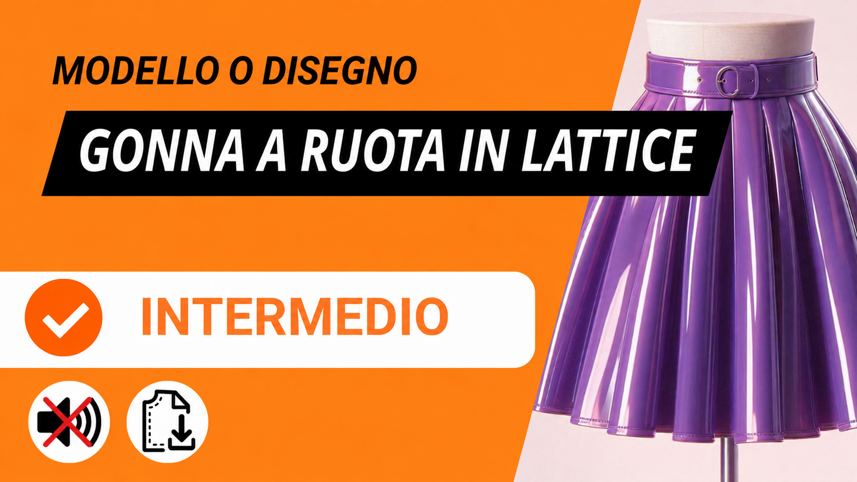 Cartamodello gonna a ruota in lattice