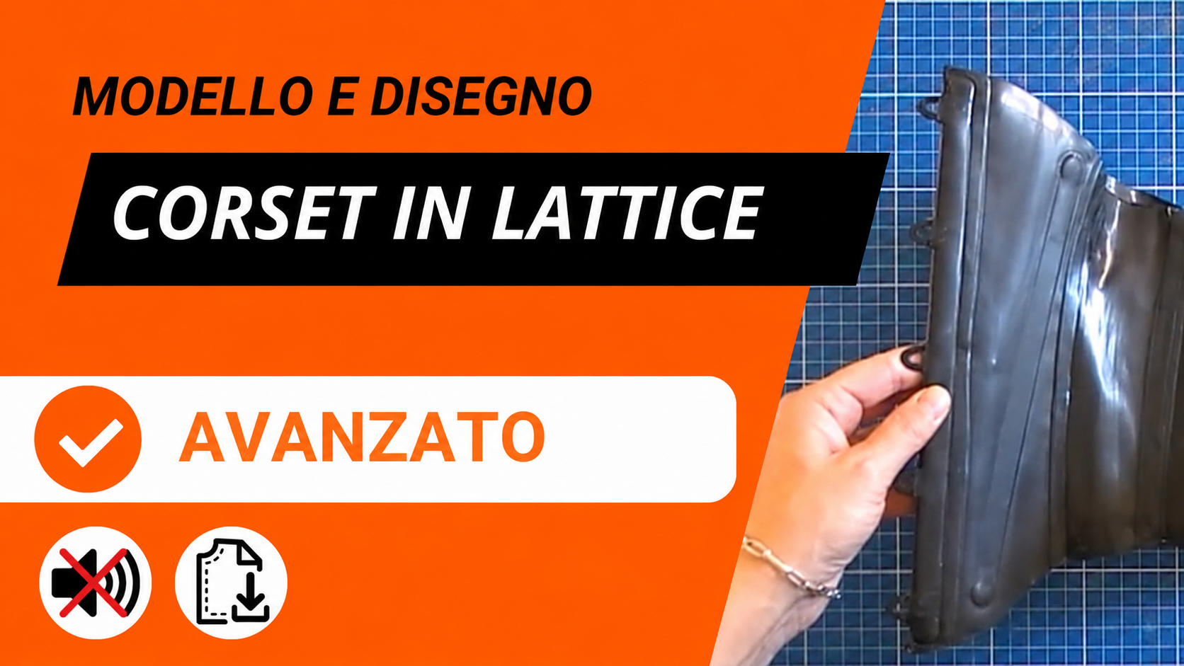 Cartamodello corset in lattice