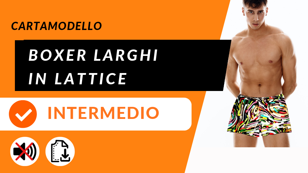 Cartamodello boxer ampio in lattice