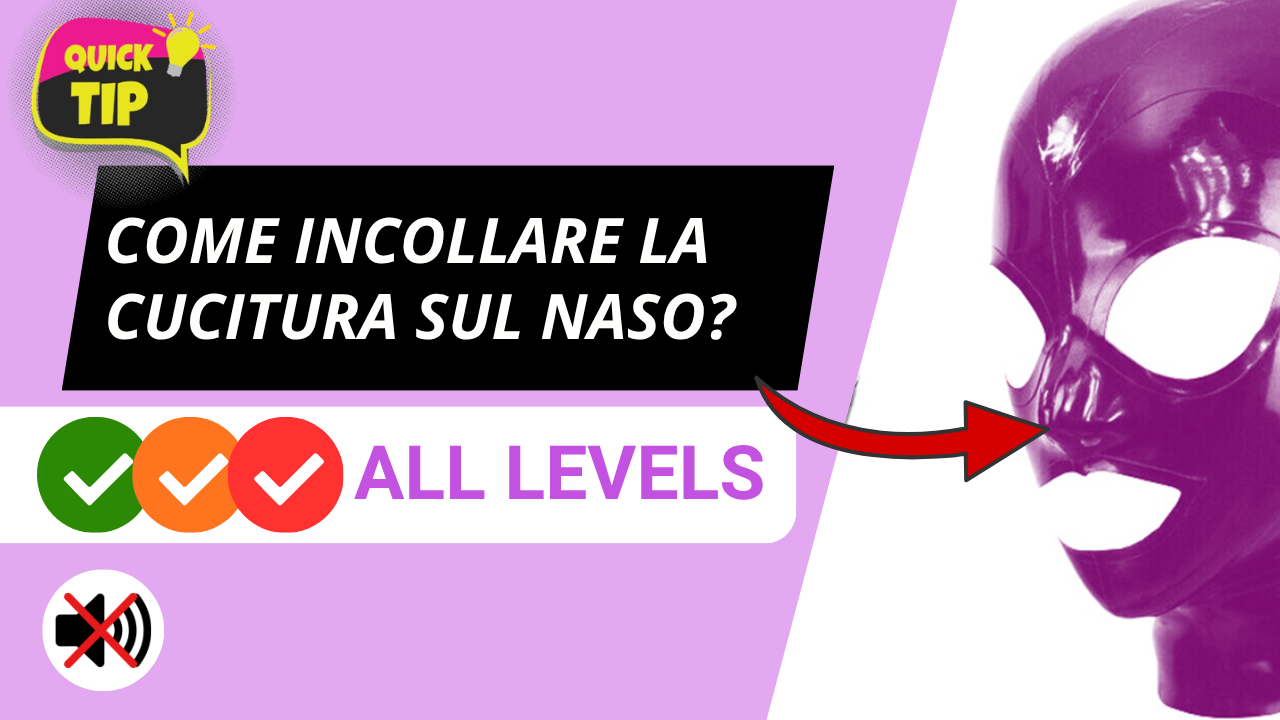 Incollare la cucitura perfetta del naso