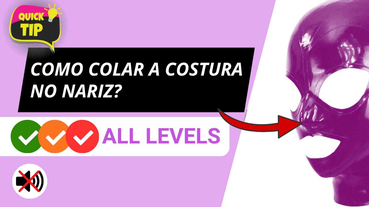 Colando a costura perfeita do nariz