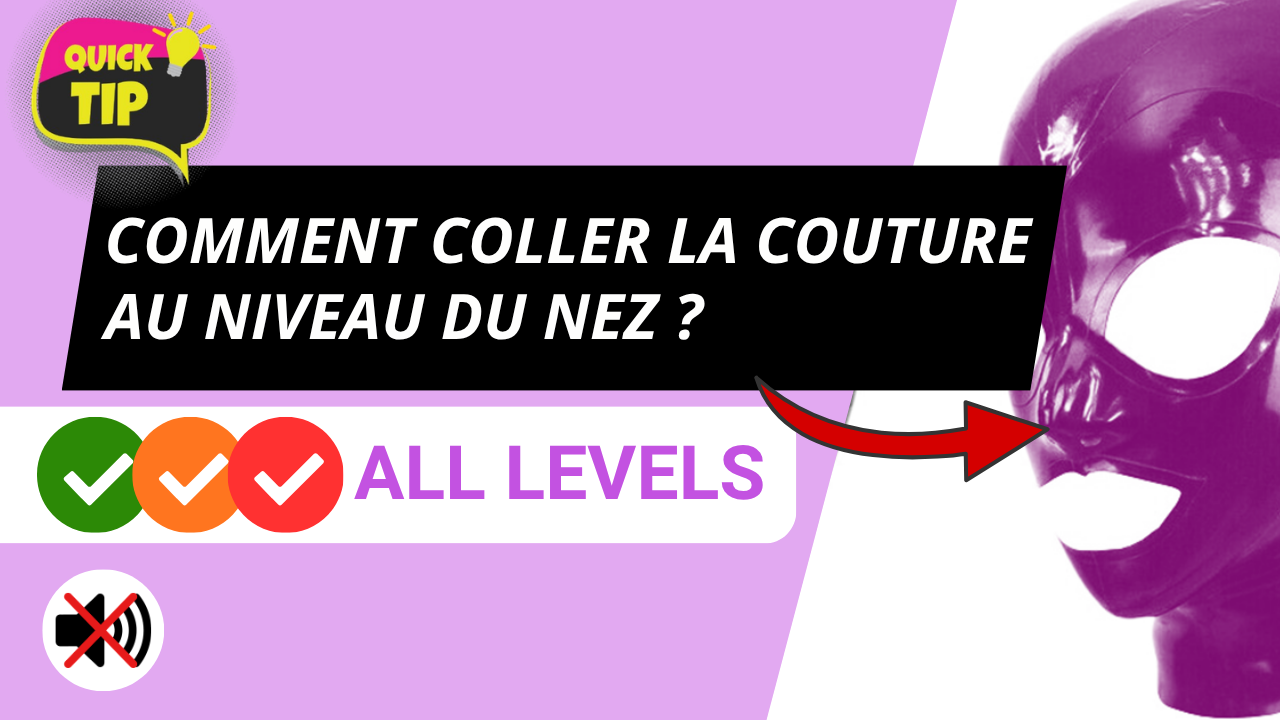 Collage de la couture de nez