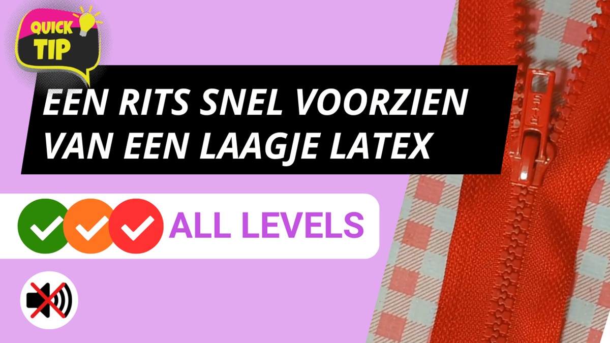 Een rits super snel voorzien van een laagje latex