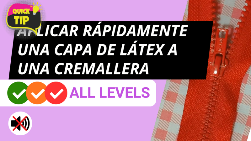 ¿Cómo aplicar súper rápido una capa de látex a una cremallera?
