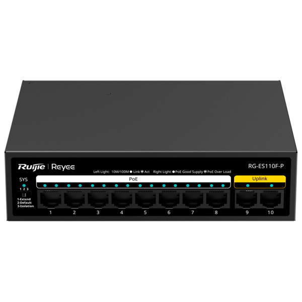Reyee PoE Desktop Switch RG-ES110F-P