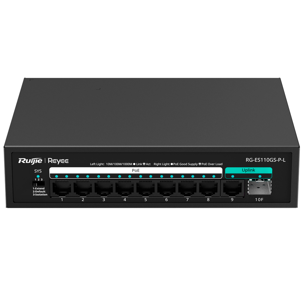 Reyee PoE Desktop Switch RG-ES110GS-P-L