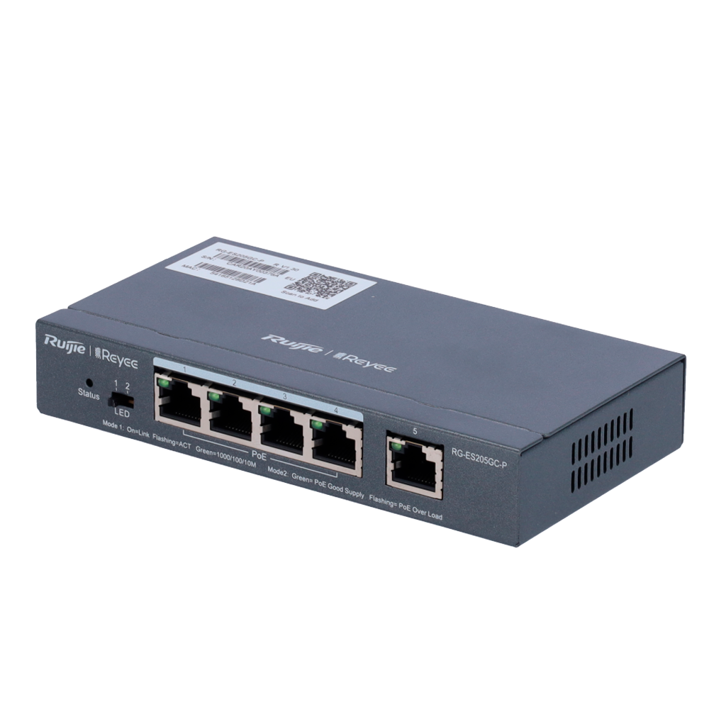 Reyee beheerbare Cloud PoE-switch RG-ES205GC-P