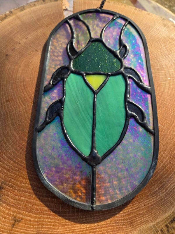 Framed Insect - Iridescent Glass