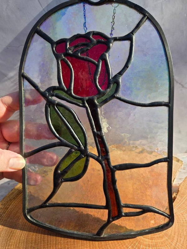 The Enchanted Rose - Beauty and The Beast - Iridescent Glass