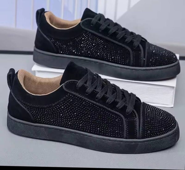 De luxe sneakers met steentjes