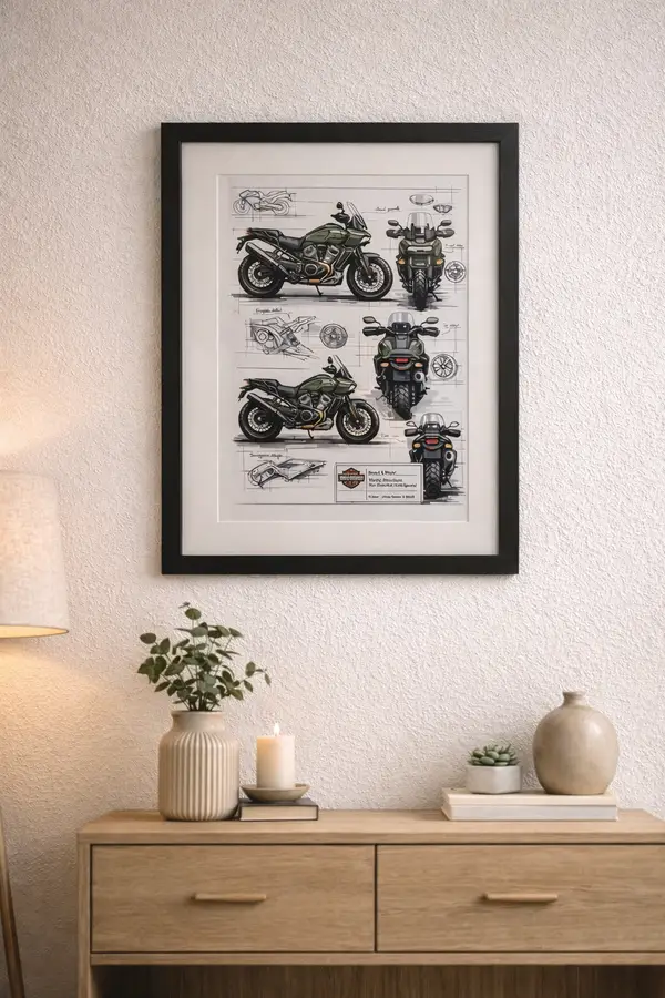 A3 illustratie met passepartout