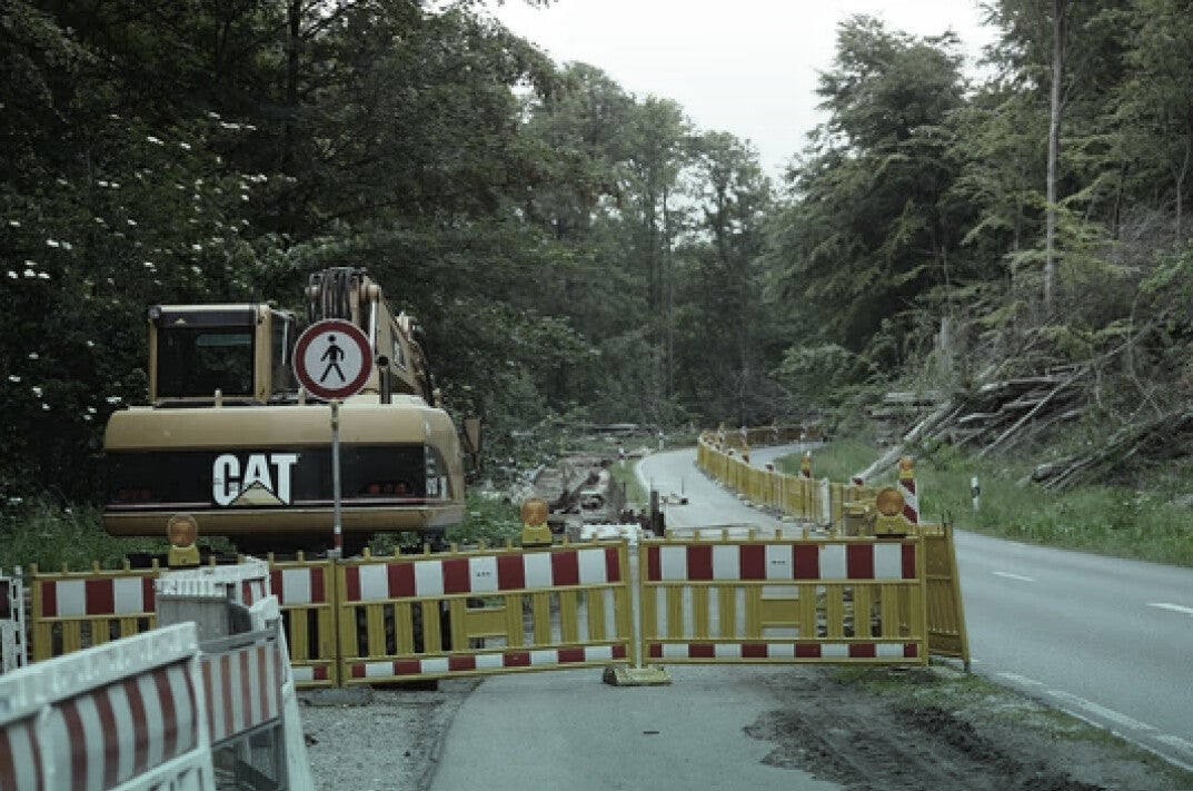 Markierung von Baustellen und Fahrwegen