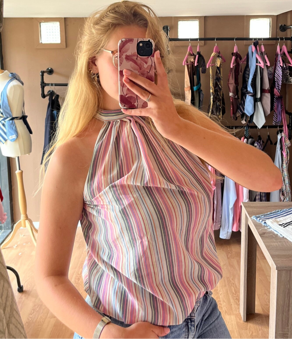Halter top streepjes