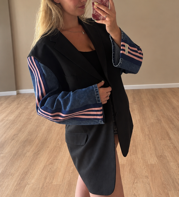 Adidas blauw d.blauw/roze