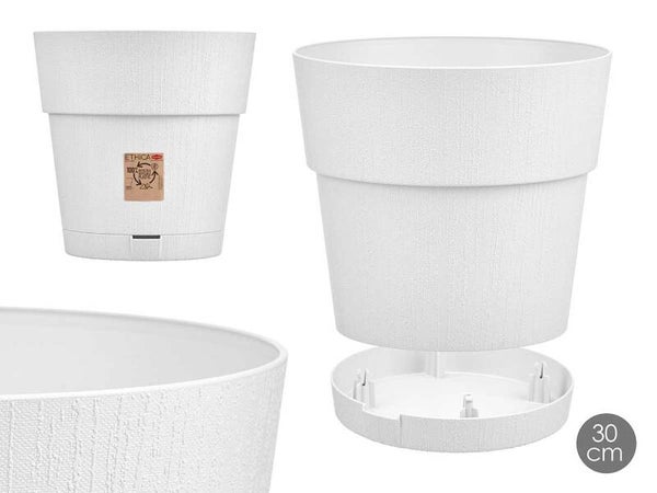 MACETA PLASTICO 30CM ETHICA BLANCA 59464