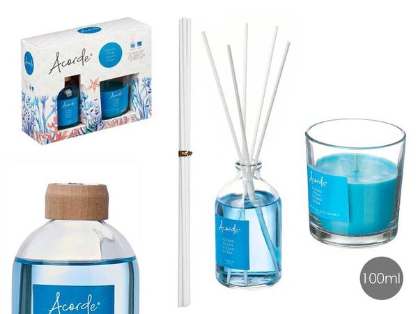 SET MIKADO 100ML VELA 30H OCEANO 71217