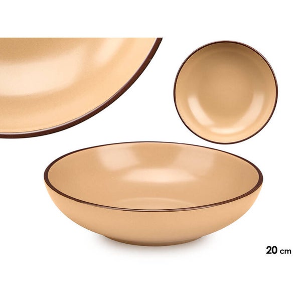 PLATO HONDO 20 CM BEIGE- 10544