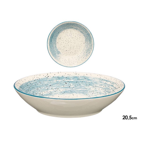 PLATO HONDO PATINADO AZUL 20.5CM- 13998
