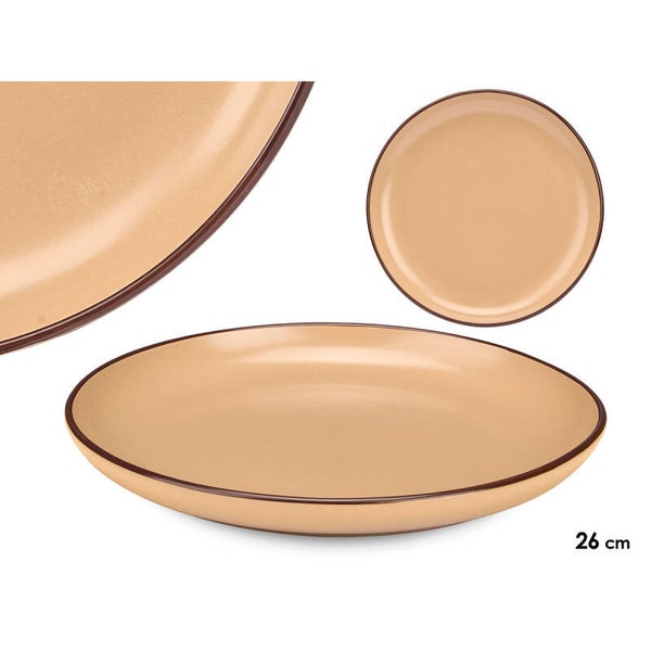 PLATO LLANO 26 CM BEIGE- 10542