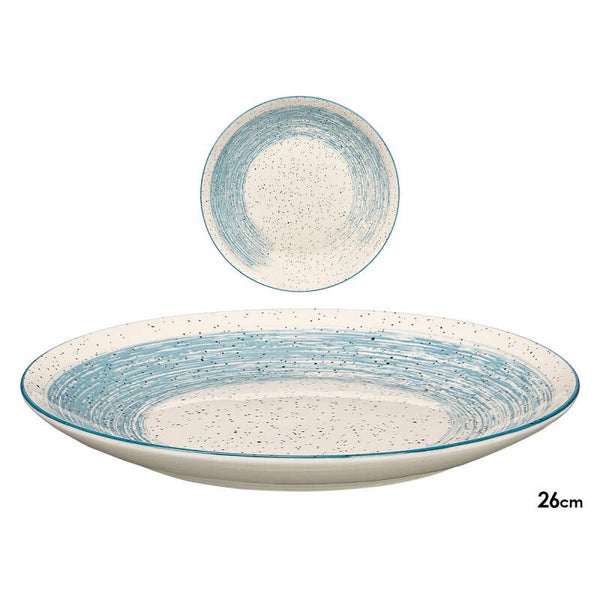 PLATO LLANO PATINADO AZUL 26CM- 13997