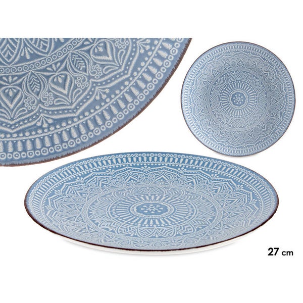 PLATO RELIEVE LLANO AZUL 27CM- 90005