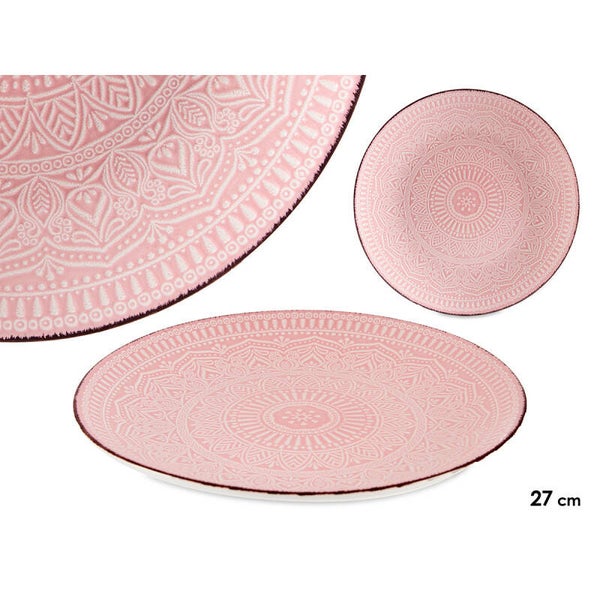 PLATO RELIEVE LLANO ROSA 27CM- 90002
