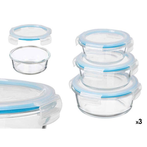 SET 3 FIAMBRERAS HERMETICAS REDONDAS- 14702