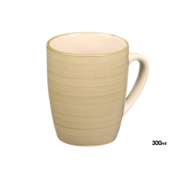 TAZA 300 ML 8,6 X 10,6 CM ESPIRAL VERDE OLIVA- 10568