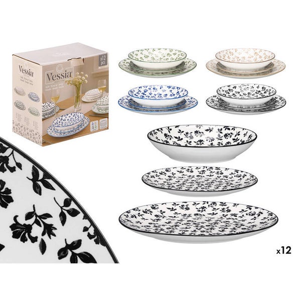 VAJILLA 12 PCS SURT 4 COLORES- 13292