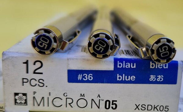 Pen Blue Ink Size .05 Pigma Micron Series Pen