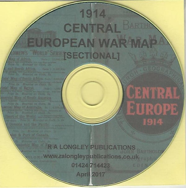 1914 Central European War map [sectional]