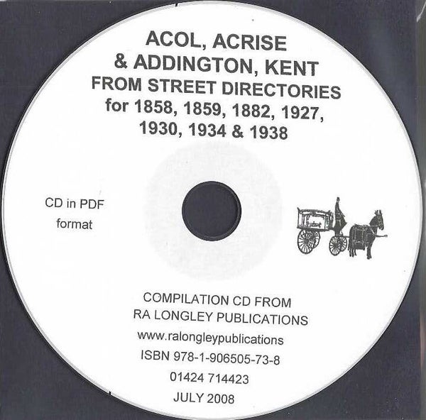 Acol, Acrise and Addington Compilation 1858 – 1938