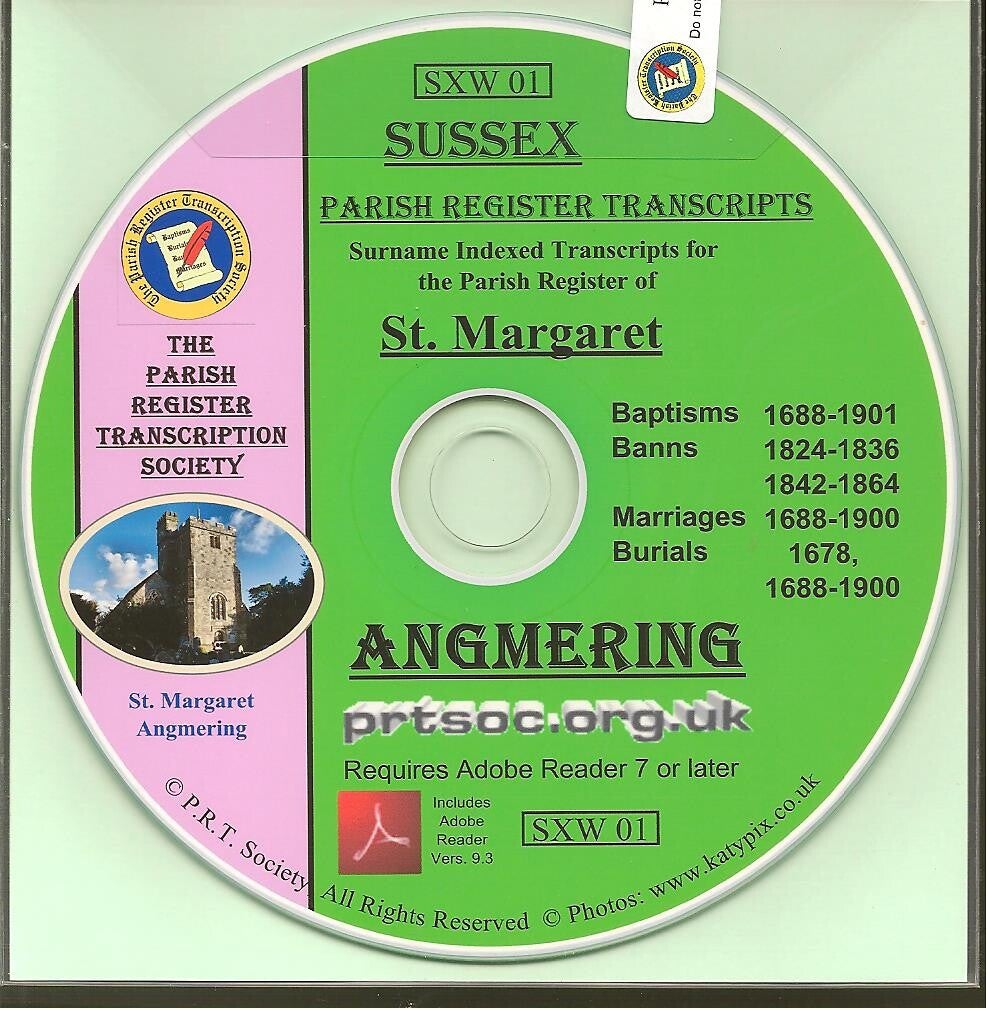 Angmering Parish Records 1678 to 1901